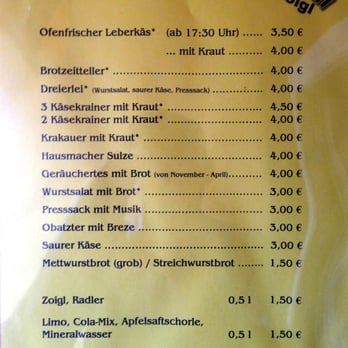 Wolfadl Zoigl - Wolfadl Zoigl Falkenberg - Speisekarte, Getränkeauswahl - Tours Near Me - Falkenberg, BY