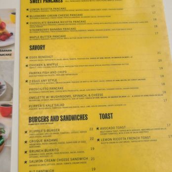 Flipper's - Menu - Pancakes Near Me - West Hollywood, California