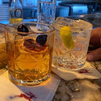 Red Stag Grill - Old Fashioned & Hendricks & tonic - New American Near Me - Asheville, North Carolina