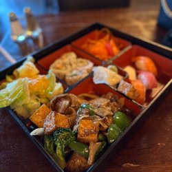 Sabaidee Thai & Sushi Bar - Drunken noodles, ginger salad, cali roll, sashimi, sushi rolls
