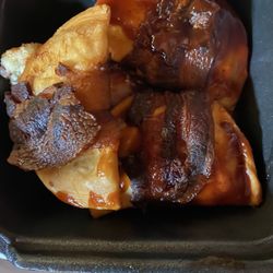 505 - supposed to be potato and cheese pirogies with sautéed onions.