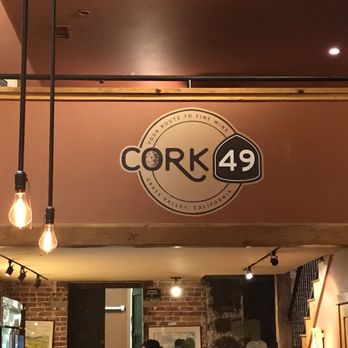 Cork 49 - Lighting and logo. - Wine Bars Near Me - Grass Valley, California