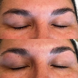 About Face Skincare by Michelle - Before & After... I keep brows nice and full, never waxing off the ends!
