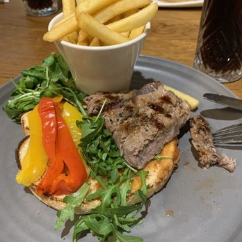 The Curator Bar and Dining - Sirloin chimichurri - British Near Me - London, XGL The Curator Bar and Dining - Sirloin chimichurri - British Near Me - London, XGL