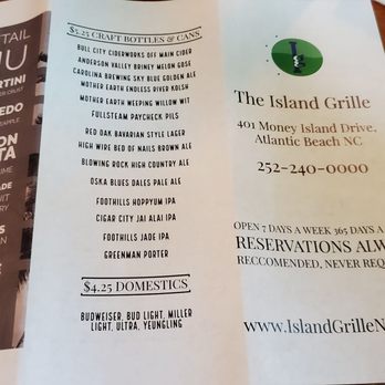 Island Grille - Menu - American Near Me - Atlantic Beach, North Carolina Island Grille - Menu - American Near Me - Atlantic Beach, North Carolina