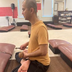 Lu Mountain Temple - Me practicing Mantra at the temple.