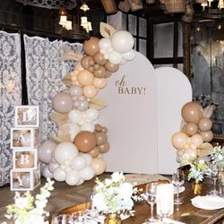 Golden Balloons NYC - Setup for baby shower