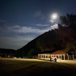 Stony Fork Creek Campground - The pavilion under the moon light