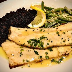 Rainbow Trout-Lemon Bur blanc, fresh herbs Green beans-toasted almonds, bread crumble mix Wild rice-lemon butter