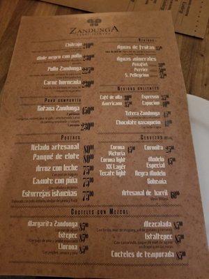 Menu photo 3 Zandunga Oaxaca, OAX
