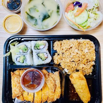 Tomo Japanese Restaurant - Pork Katsu lunch bento (takeout vers) - Sushi Bars Near Me - Newnan, Georgia Tomo Japanese Restaurant - Pork Katsu lunch bento (takeout vers) - Sushi Bars Near Me - Newnan, Georgia