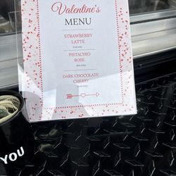 Blue Butler Coffee - Valentine's Day menu