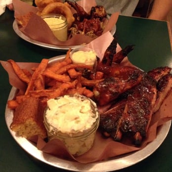 The Lancaster Smokehouse - I had hot wings and ribs with potato salad and sweet potatoes. Boyfriend had pulled pork, hot wings, grits and onion rings. - Smokehouse Near Me - Kitchener, Ontario The Lancaster Smokehouse - I had hot wings and ribs with potato salad and sweet potatoes. Boyfriend had pulled pork, hot wings, grits and onion rings. - Smokehouse Near Me - Kitchener, Ontario