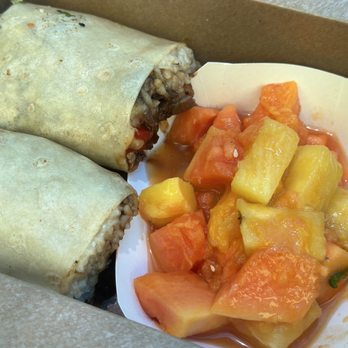 Irie Island Eats - *Island Style Steak + Cheese Wrap *Tropical Fruit Salad - Coffee & Tea Near Me - Marathon, Florida
