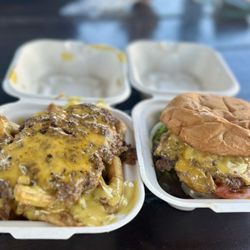 Shay's Smashburgers - Krazy Fries and an All American Smash Burger - Yum!