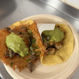 Carne Asada Volcan & Pollo Al Grill Taco Carne Asada Volcan & Pollo Al Grill Taco