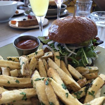 Driftwood Kitchen - $18 burger and fries was delicious but overpriced of course. - Seafood Near Me - Laguna Beach, California