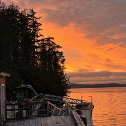 Killer Whale Café - Telegraph Cove sunset mid June.