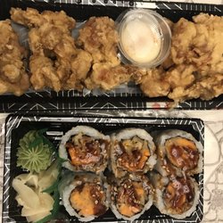Chicken karaage and yam roll