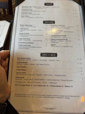 Menu photo 1 Roux Seafood Kitchen Huntington Beach, CA