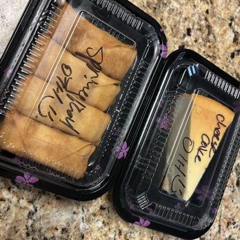 Ohana Sushi - Cheesecake and spring rolls on the house! Both so delicious! - Japanese Near Me - Suffolk, Virginia