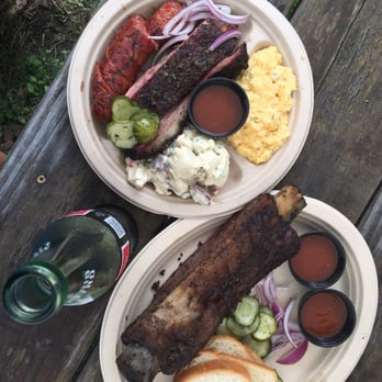 Micklethwait Craft Meats - 3 meat plate and 1.5lb beef ribs - Food Trucks Near Me - Austin, Texas