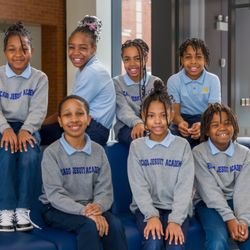 Chicago Jesuit Academy - Some 4th graders in our atrium!  Come for a tour, and they will introduce themselves!