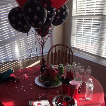 GoParty Decoration - Balloon bouquet plates, napkins, confetti purchased from GoParty - Party Supplies Near Me - Charlotte, North Carolina