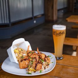Waikiki Brewing Company - South Side - Shrimp fried rice and Hana Hou Hefe