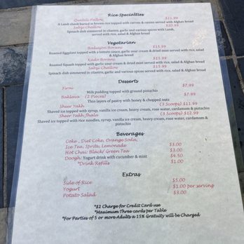 DeAfghanan Cuisine - Menu - Afghan Near Me - Fremont, California