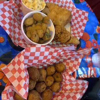 Champy's Chicken - 2-2 Piece Dark Meat Plate plus hushpuppies - Southern Near Me - Madison, Alabama