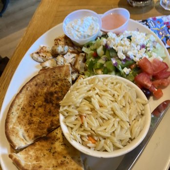 The Beehive - Greek platter with orzo - New American Near Me - Armonk, New York The Beehive - Greek platter with orzo - New American Near Me - Armonk, New York