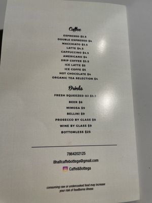 Menu photo 1 8 1/2 Caffe & Bottega Miami, FL Menu photo 1 8 1/2 Caffe & Bottega Miami, FL