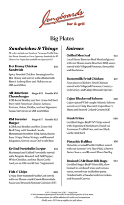 Menu photo 2 Longboards Bar & Grill Blairsden-Graeagle, CA