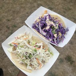 Shrimp and chicken tacos on corn tortillas Shrimp and chicken tacos on corn tortillas