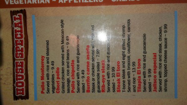 Menu photo 3 Toro Mexican Grill Dandridge, TN Menu photo 3 Toro Mexican Grill Dandridge, TN