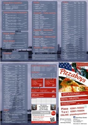 Menu photo 3 Pizzaboys Xanten, NW