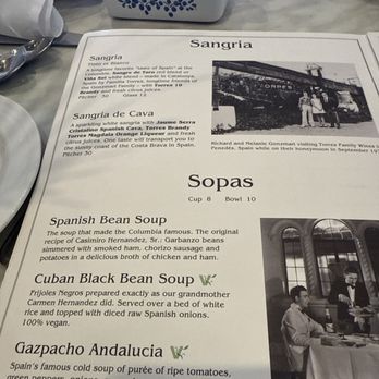 Columbia Restaurant - Menu - Spanish Near Me - Sarasota, Florida Columbia Restaurant - Menu - Spanish Near Me - Sarasota, Florida