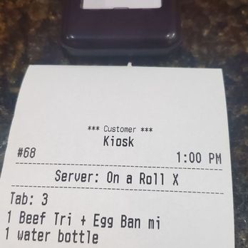 On A Roll - Tag & receipt - Vietnamese Near Me - San Jose, California On A Roll - Tag & receipt - Vietnamese Near Me - San Jose, California