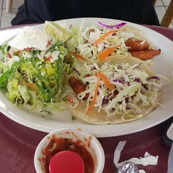 Taqueria Ana Maria's - 2 fish tacos & a sope - Mexican Near Me - Visalia, California