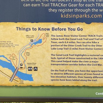 James River Visitors Center - Sign near parking lot. - Visitor Centers Near Me - Monroe, Virginia