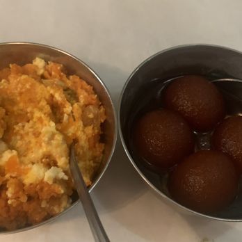 Mint Heights - Carrot halwa and gulab jamun. Both are sweet and yummy. - Indian Near Me - Brooklyn, New York