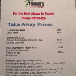 Trimboli's Family Restaurant - Menu - Page 1