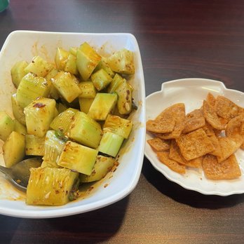 Spicy House - Cucumbers W/ Special Sauce & Complimentary Chips (the bomb) - Szechuan Near Me - Lafayette, Louisiana