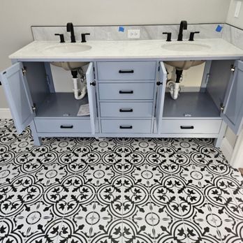 Elite Plumbing - Vanity install with faucets, angle stops, drainage/p-traps - Plumbing Near Me - Palm Harbor, Florida