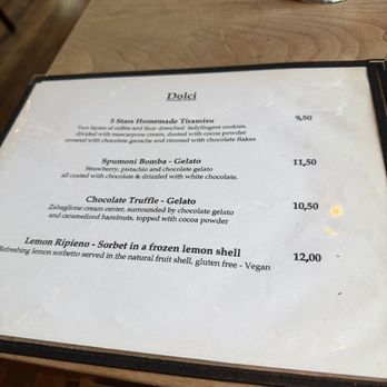 Luisa's Restaurant - Dessert menu - Italian Near Me - San Francisco, California