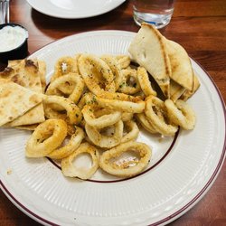 O Blaxos - Fried Calamari and 1 Pita Bread