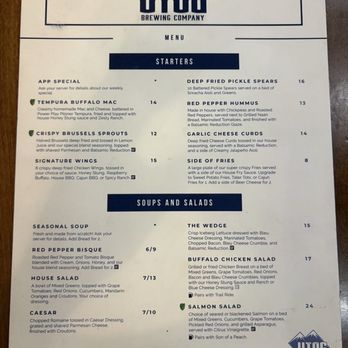 UTOG Brewing - Menu front - Brewpubs Near Me - Ogden, Utah UTOG Brewing - Menu front - Brewpubs Near Me - Ogden, Utah