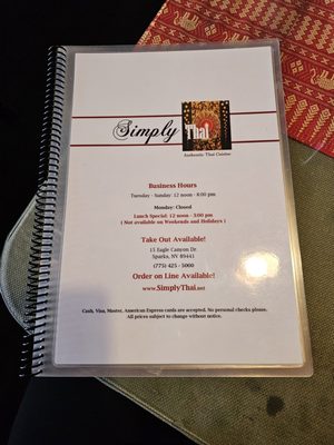 Menu photo 2 Simply Thai Sparks, NV
