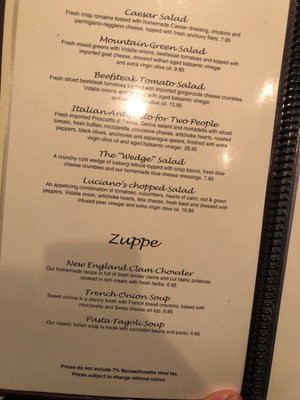 Menu photo 7 Luciano's Restaurant Wrentham, MA Menu photo 7 Luciano's Restaurant Wrentham, MA